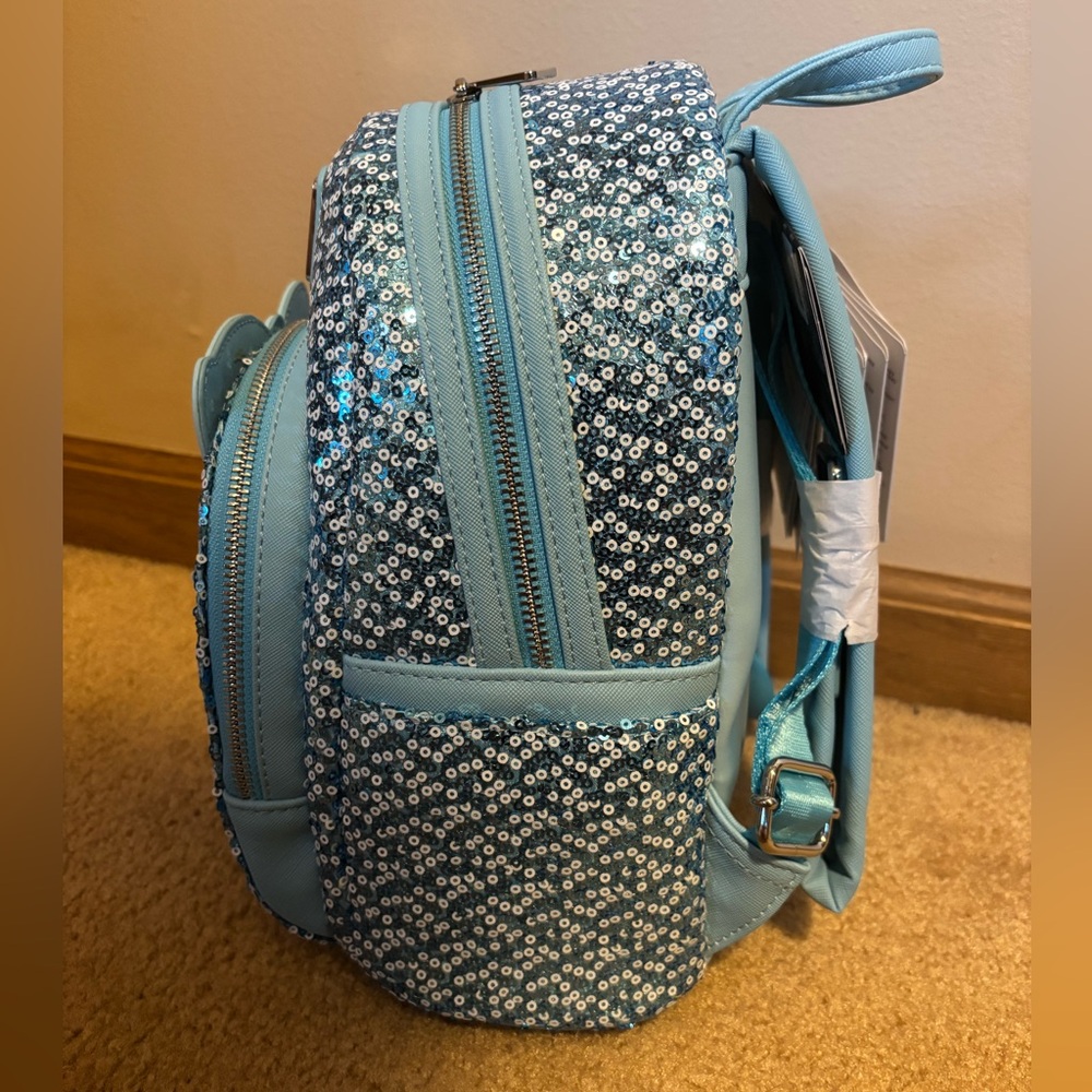 Loungefly Disney Sequin Sparkle Light Up Pinocchio Fairy Mini Backpack - Picture 8 of 14